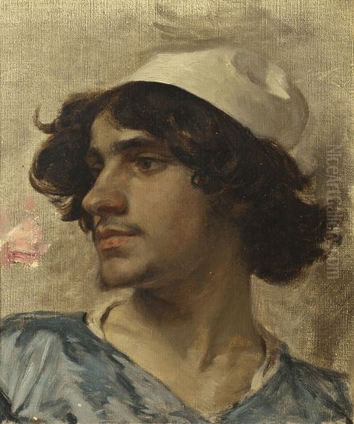 Head of Young man. Study - view 1