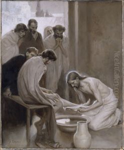 Jesus tvar larjungarnas fotter by Albert Edelfelt