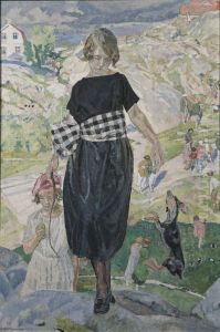 Hoppande hund by Carl Wilhelm Wilhelmson