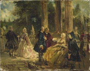 Rokoko. Skiss by Ludwig Von Hagn