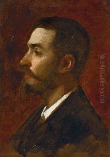 Portrait Du Peintre Henri Binard De Profil - view 1