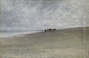 Hazy Weather by the Sea by August Hagborg