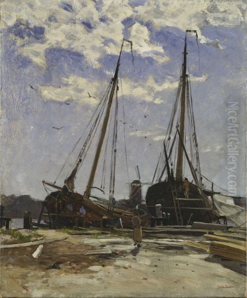 Study for Dordrecht Harbour, 1880, Goteborgs konstmuseum - view 1