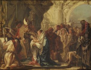 Kristi frambarande i templet by Giovanni Domenico Tiepolo