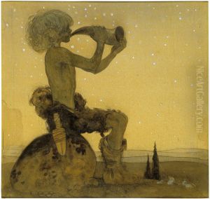 Vill Vallareman (a Fairy Shepherd) by John Bauer