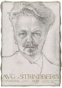 August Strindberg by Carl Larsson