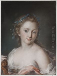 Ung kvinna med lagerkrans by Rosalba Carriera