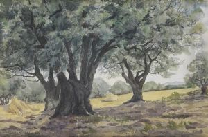 Foret De Fontainebleau En Hiver by Albert Caron