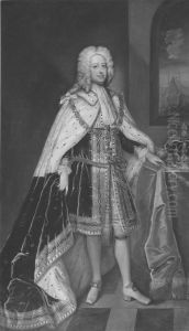 Georg II, 1683-1760 konung av England kurfurste av Hannover by Charles Jervas