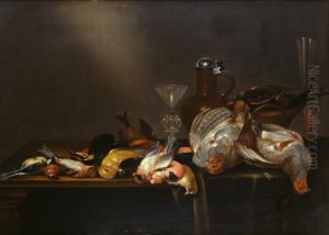 Still Life with Game Birds by Cornelis Mahu