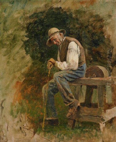 Study of a Man with Grindstone - view 1