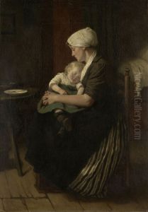 'In slaap gesust' by David Adolph Constanz Artz