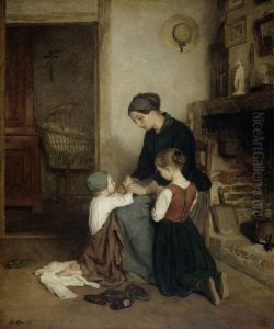 The Evening Prayer by Pierre Edouard Frere