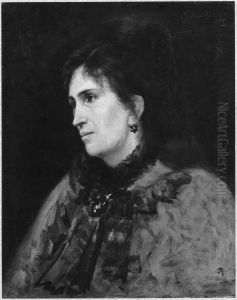 Amy Jaeder, 1843-1912, gift med friherre Gustav Cederstrom by Gustaf Cederstrom