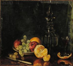 Still Life With Fruit And Decanter by Elsie Caron Ives