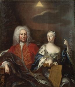 Fredrik I, 1676-1751, konung av Sverige och hans gemal Ulrika Eleonora d.y., 1688-1741, drottning av Sverige