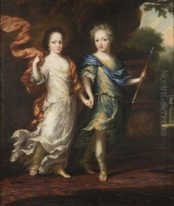 Karl XII, 1682-1718, konung av Sverige, pfalzgreve av Zweibrucken och Hedvig Sofia, 1681-1708,  prinsessa av Sverige, hertiginna av Holstein-Gottorp
