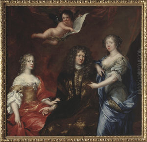 Bengt horn af Aminne (1623-1678) med sina tva fruar Margaretha Sparre och Ingeborg Baner 1675 Bengt horn af Aminne (1623-1678) med sina tva fruar Margaretha Sparre och Ingeborg Baner 1675