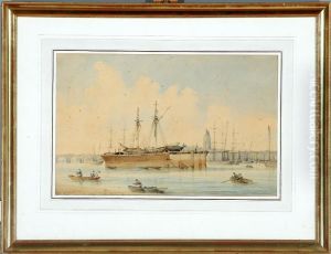 French Harbour Scenery by Jules Caron