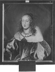 Maria Leopoldina, 1632-49, arkehertiginna av Osterrike by Frans Luycx