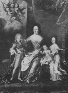 Ulrika Eleonora d.a.1656-1693, drottning av Sverige med sina barn