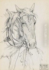 Horse Feeding by Paul Archibald Caron