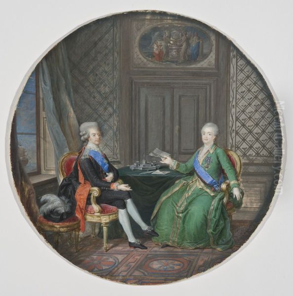 Gustaf III och Katarina II av Ryssland i Fredrikshamn 1783 - view 1
