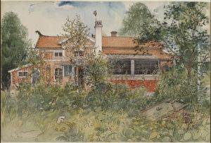 The Cottage. From A Home (26 watercolours) by Carl Larsson