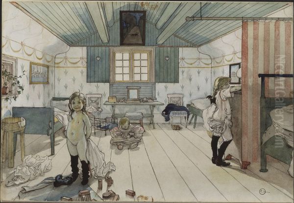 Mamma's and the Small Girls' Room. From A Home (26 watercolours) - view 1