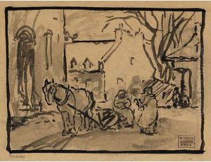 A Street In Old Quebec by Paul Archibald Caron