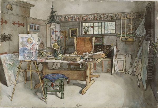 The Studio. From A Home (26 watercolours) - view 1