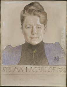 The Author Selma Lagerlof by Carl Larsson