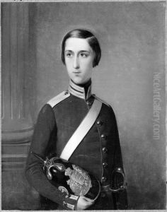 August (1831-1873), arvfurste, prins av Sverige och Norge, hertig av Dalarna, gift med Teresia av Sachsen-Altenburg by Nils Blommer
