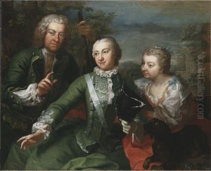 Carl Gustaf Tessin, Ulla Sparre af Sundby samt Brita Stina Sparre by Martin Van Meytens