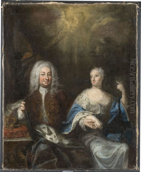 Fredrik I, 1676 - 1751, och Ulrika Eleonora d.y., 1688 - 1741. Konung och Drottning av Sverige - view 1