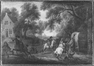 Soldiers Attacking a Caleche Soldiers Attacking a Caleche