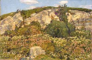 Laurel in the Ledges by Childe Hassam