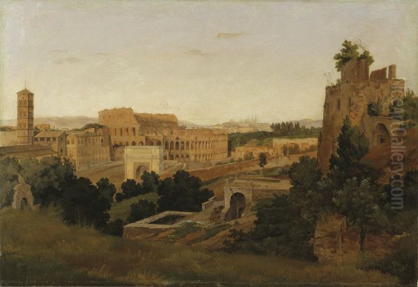 View of Rome with the Colosseum. Study - view 1
