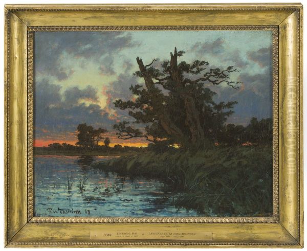 Landskap efter solnedgang - view 1
