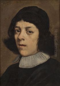 Portratt av ung man med barett by Carlo Ceresa
