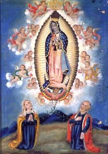 Our Lady of Guadalupe with St. Ann and Joachim by unknown
