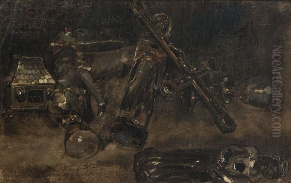 Church Plate and Images. Study for Waldemar Atterdag Holding Visby to Ransom. - view 1
