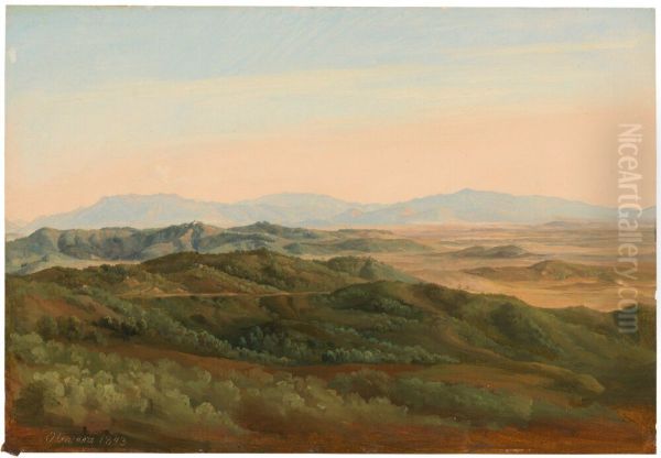 Vy fran Olevano. Studie - view 1