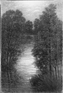 Landscape with Reflecting Water by Per Ekstrom