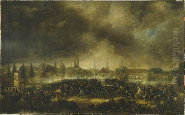 Stormningen av Leipzig - view 1