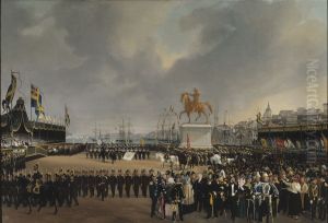 The Unveiling of the Equestrian Statue of Carl XIV Johan of Sw. in 1854