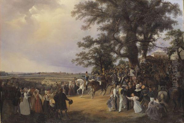 Review in Ladugardsgarde Fields during Czar Nicolaus' Visit in 1838 - view 1