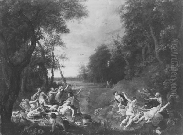 Diana and her Nymphs surprised by Satyrs - view 1