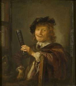 Portrait of a Man, possibly a Self-portrait by Gerrit Dou