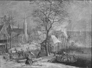 Dutch Town sacked by the Spaniards by Daniel van Heil